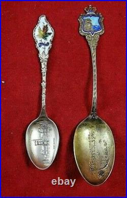 10 Miscellaneous Sterling Silver Souvenir Spoons (#3774)
