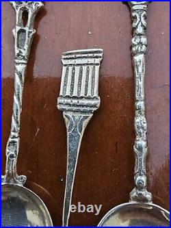 10 Sterling Silver Souvenir Spoons