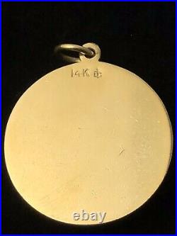 14k gold medallion backing with bezel set cameo onset pendant H9 091421aBBFZIE