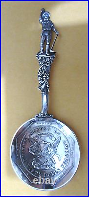 1852 U. S. Assay Office Gold 50 Dollar Imitation Antique Souvenir Spoon, C. 1915