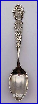 1892-93 Chicago Worlds Fair HYMAN BERG Sterling Silver Souvenir Demitasse Spoon