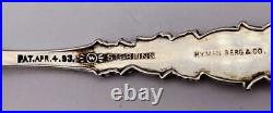 1892-93 Chicago Worlds Fair HYMAN BERG Sterling Silver Souvenir Demitasse Spoon