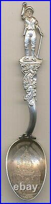 1894 California Midwinter Exposition Miner Sterling Silver Souvenir Spoon