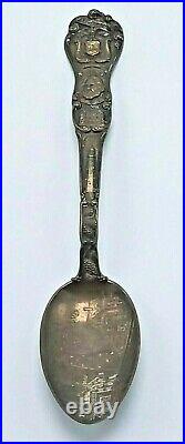 1899 Portland Maine Souvenir Sterling Silver Spoon Observatory Longfellow 6