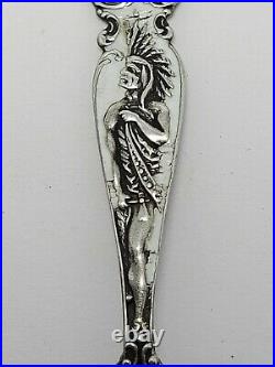 1901 Pan-American Exposition Buffalo New York Sterling Silver Enamel Spoon