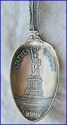 1906 Statue of Liberty New York Sterling Silver Spoon