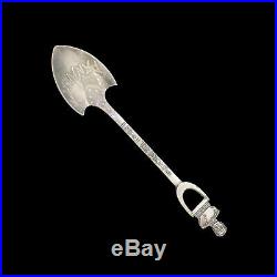 1915 Lunt Panama Canal Souvenir Spoon Sterling Silver Shovel PPIE Col Geothals