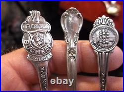 #2 of 11, LOT OF 5 VTG STERLING SILVER SPOONS, PERUVIAN (DEEP BOWL), LINCOLN++++