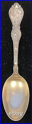 4 Sterling Silver. 925 State Souvenir Spoons 93.0 grams CA, IA, MA, MO