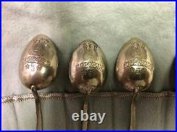 6 Silver NAGASAKI Snake & Rat Spoons Antique Imperial Russian 84 Sterling