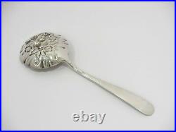 7.5 in Sterling Silver S. Kirk & Son Antique Floral Repousse Serving Spoon