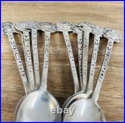 925 Silver Mexico mini spoon set 10pcs Spoons