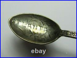 ATLANTA GA Antique Sterling Silver USA Souvenir Spoon Sunny South Georgia