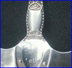 Antique 1908.925 Sterling Silver Gold Coal Mining Shovel Spoon HALLMARKED