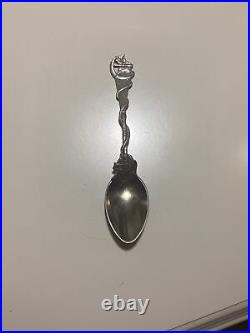 Antique Art Nouveau Sterling Salem Witch Spoon, Daniel Low, 4 1/4
