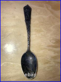 Antique Durgin Sterling Silver Souvenir Spoon Miles Standish Philadelphia 4.5 In