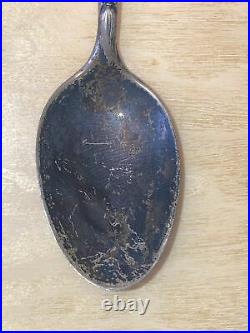 Antique Durgin Sterling Silver Souvenir Spoon Miles Standish Philadelphia 4.5 In