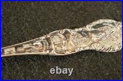 Antique Elgin National Watch Factory Sterling Silver Souvenir Spoon 30g 6 Rare