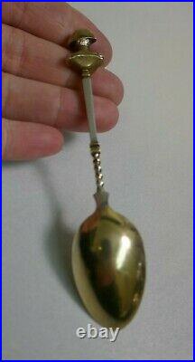 Antique European Sterling Silver & Gold Wash Paris Triumphal Arch Souvenir Spoon