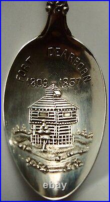 Antique Fort Dearborn Chicago ILL Sterling Silver Spoon Hyman Berg & Co