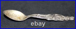Antique Full Figure Native American Indian Sterling Spoon Beautifully Detailed