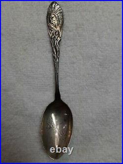Antique Indian Chief Tomochichi Sterling Spoon