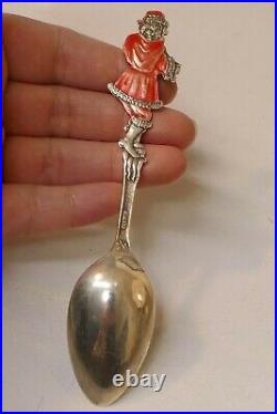 Antique Joseph Mayer & Bros. Enameled Merry Xmas Santa Claus Christmas Spoon