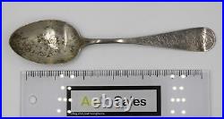 Antique LARGE 7 Sterling Silver Souvenir Serving Spoon/Tablespoon Philadelphia