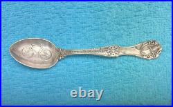 Antique Orient Waltham Ny Mfg Sterling Small Bicycle Spoon Leads The Leaders