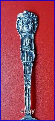 Antique Ornate New Orleans LA, St Louis Cathedral Sterling Silver Souvenir Spoon