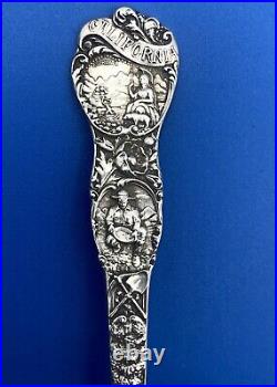 Antique Ornate Watson/ Mechanics Sterling Co. California Souvenir Spoon /b