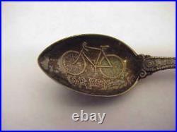 Antique Orsent Waltham NY mfg Sterling small Bike spoon Leads the Leaders
