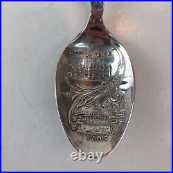 Antique Paye Baker Native American Chief Spokane Sterling Silver Souvenir Spoon