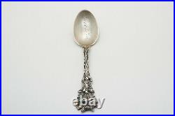Antique Paye Baker Sterling Silver Floral Design Spoon Engraved 1906, 5 1/4