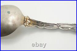 Antique Paye Baker Sterling Silver Floral Design Spoon Engraved 1906, 5 1/4