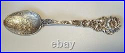 Antique Paye & Baker Strike It Rich Alaska Sterling Silver Souvenir Spoon