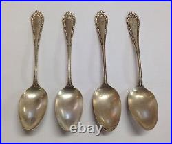 Antique RW&S STERLING Wallace Patter No. 4 1896 5 7/8 inch Spoon Mono S 4pc Set