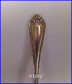 Antique RW&S STERLING Wallace Patter No. 4 1896 5 7/8 inch Spoon Mono S 4pc Set