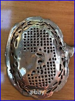 Antique Repousse Sterling Figural Lady Justice Spoon Sifter Strainer