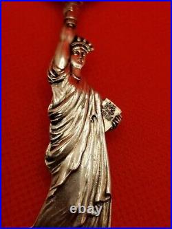 Antique Shiebler Sterling Silver New York Statue of Liberty Souvenir Spoon