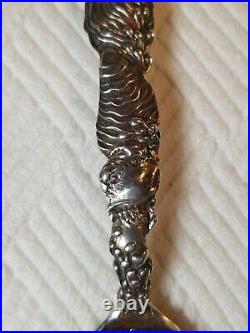 Antique Shiebler Sterling Silver Souvenir Spoon Baltimore Sea Life Design 5 7/8