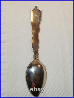 Antique Shiebler Sterling Silver Souvenir Spoon Baltimore Sea Life Design 5 7/8
