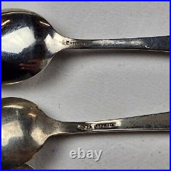 Antique Souvenir Spoons Sterling Silver Lot Of 13 Trophy Demitasse Sugar 108g