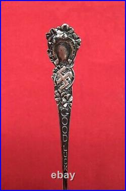 Antique Spokane Falls Souvenir Sterling Silver Spoon Washington Good Luck symbol