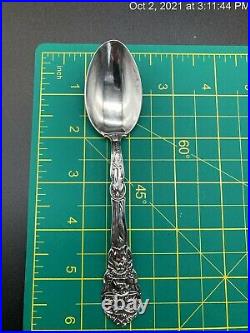 Antique Sterling Silver 925 Art Nouveau Repousse Lady CHICAGO Souvenir Spoon 28g