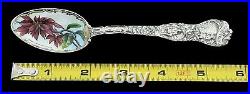 Antique Sterling Silver Enamel CALIFORNIA GOLD Mining Souvenir Spoon 5 7/8 Long