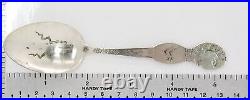 Antique Sterling Silver Handwrought Navajo Native Figural Profile Souvenir Spoon