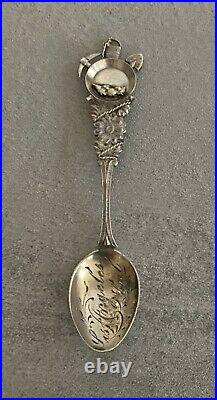 Antique Sterling Silver Los Angeles CA Gold Rush Souvenir Spoon C. B. & H