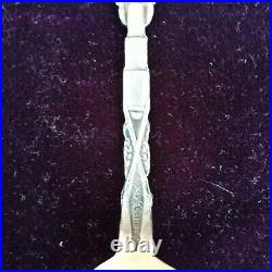 Antique Sterling Silver New York State Souvenir Spoon Civil War Themed