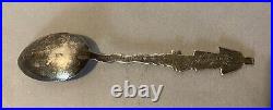Antique Sterling Silver Patriotic Souvenir Spoon with Soldier & Eagle